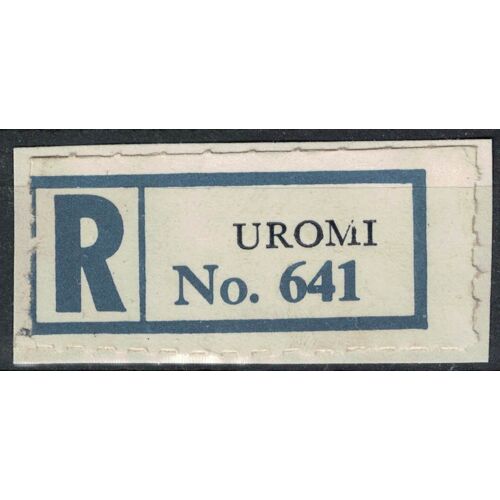 Nigeria Étiquette Courrier Recommandé Registered Mail Ville Uromi N° 641 Su