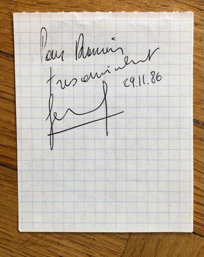 Autographe Jacques Trémolin