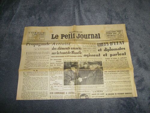 Le Petit Journal 28039front Moselle Nous Repoussons L'ennemi-Main Mise Des Soviets Sur La Baltique