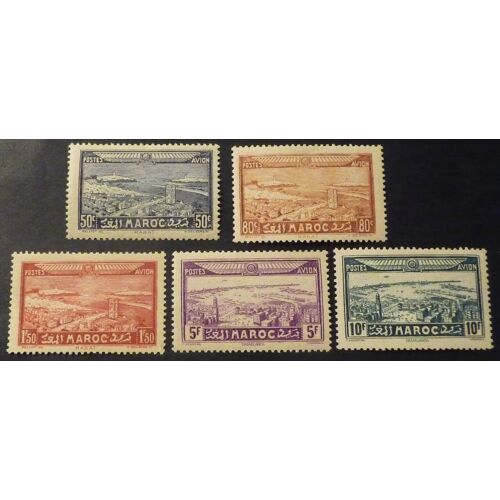 Maroc Poste Aérienne Neuf N° 34-35-36-38-39 Lot De 5 Timbres De 1933