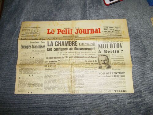 Le Petit Journal 28188-Molotov À Berln?-Hangoe Aux Mains Des Soviets