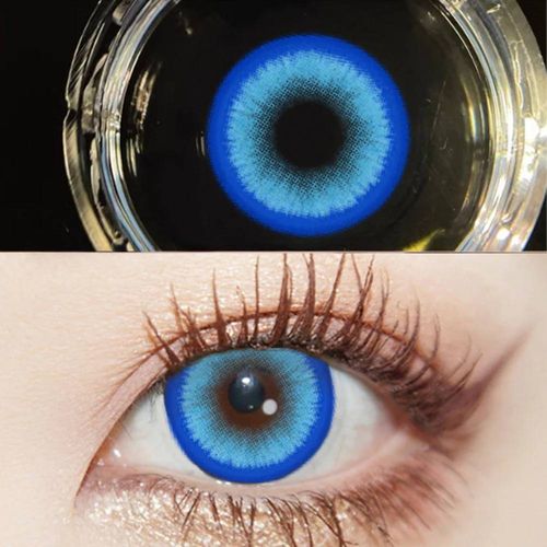 Jewelens 1 Paire Satoru Gojo Cosplay Lentilles De Contact De Couleur Bleue Jujutsu Kaisen Anime Softlens 14.5mm-0-Hotblood