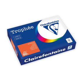 Clairefontaine Ramette Papier Fsc A4 80g 500 Feuilles Orange Vif