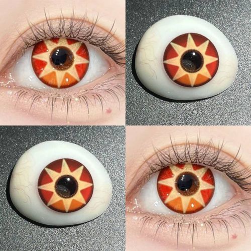 Jewelens Lentilles De Contact Couleur Halloween Cercle Lentille Annuelle Genshin Nahida Hutao Mavuika Cosplay-0-Mavuika