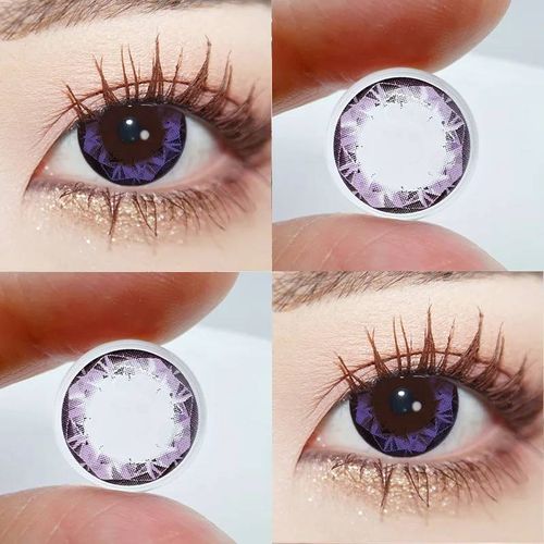 Jewelens 2 Pièces Diamant Cosplay Discothèque Fête Lentilles De Contact Luxe Softlens 14.2mm-0-Hz Purple 14.4mm