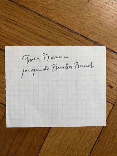 Autographe Jacques De Bourbon Basset