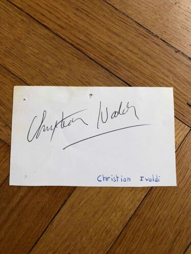 Autographe Christian Ivaldi