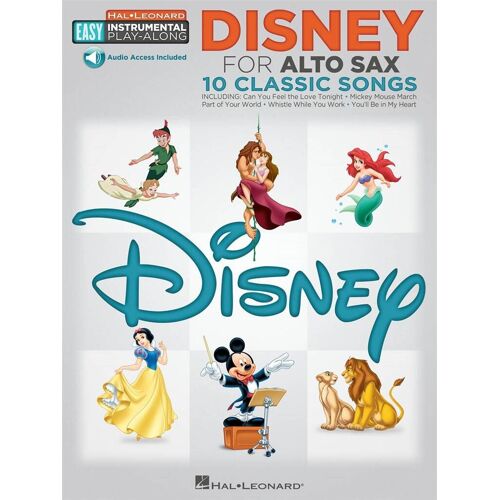 Disney - 10 Classic Songs Easy Instrumental Play-Along - Alto Saxophone - Recueil Avec Support(S) En Ligne Saxophone Alto Hl00122186 9781480354371
