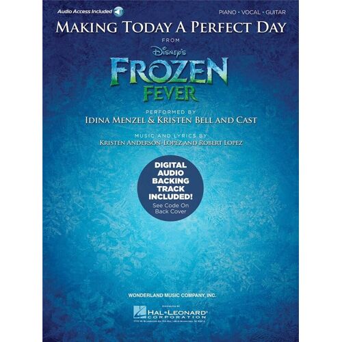 Making Today A Perfect Day From Frozen Fever - Recueil Avec Support(S) En Ligne Piano And Vocal Hl00146040 9781495021817