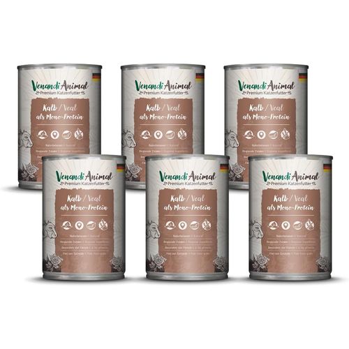 Nuem-Venandi Animal Pâtée Premium Pour Chats, Veau Seule Source De Protéine, Pâtée, Sans Céréales Et À L¿État Naturel, Lot De 6 (6 X 400 G)
