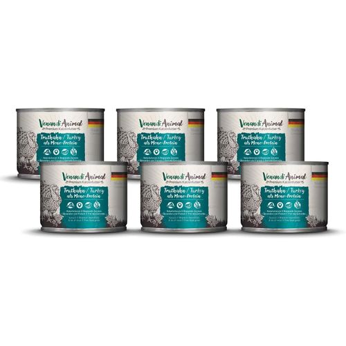 Nuem-Venandi Animal Pâtée Premium Pour Chats, Dindon Seule Source De Protéine, Pâtée, Sans Céréales Et À L¿État Naturel, Lot De 6 (6 X 200 G)