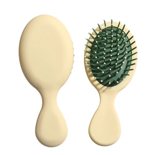 Vert Jaunâtre - Mini Peigne À Cheveux Airbag Pour Enfants, Massage De La Tête, Anti-Leges, Salon De Coiffure, Accessoires De Support Et De Séchage, Brosse À Cheveux Pour Fille, 1 Pièce 