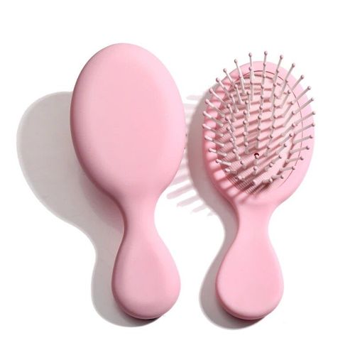 Rose - Mini Peigne À Cheveux Airbag Pour Enfants, Massage De La Tête, Anti-Leges, Salon De Coiffure, Accessoires De Support Et De Séchage, Brosse À Cheveux Pour Fille, 1 Pièce 