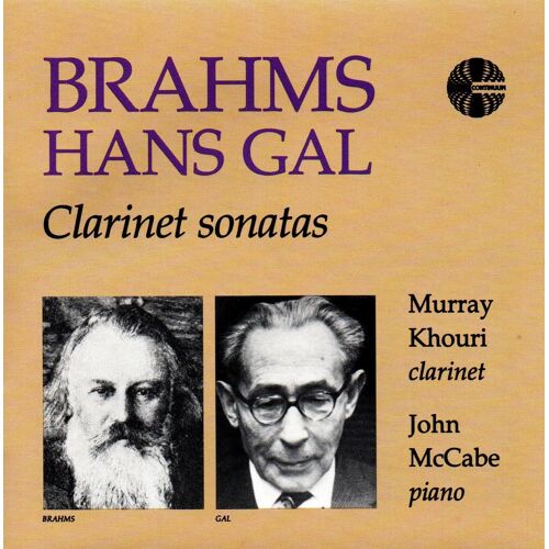 Brahms - Hans Gal : Clarinet Sonatas : John Mccabe / Murray Khouri (Sonates Pour Clarinette)