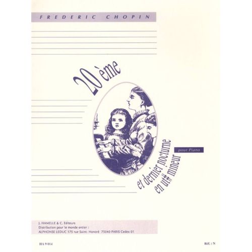 Frédéric Chopin : Nocturne No.20 In C Sharp Minor - Recueil Piano 9790230790147 Alha09014