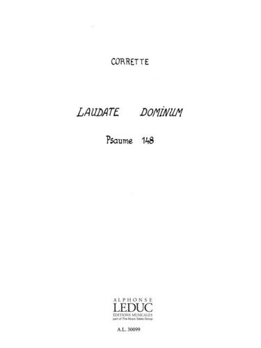 Michel Corrette : Laudate Dominum -Psaume 148 Soli Et Choeur - Satbb - Recueil Vocal Solo And Choir Satbb 9790230854641 Al30099