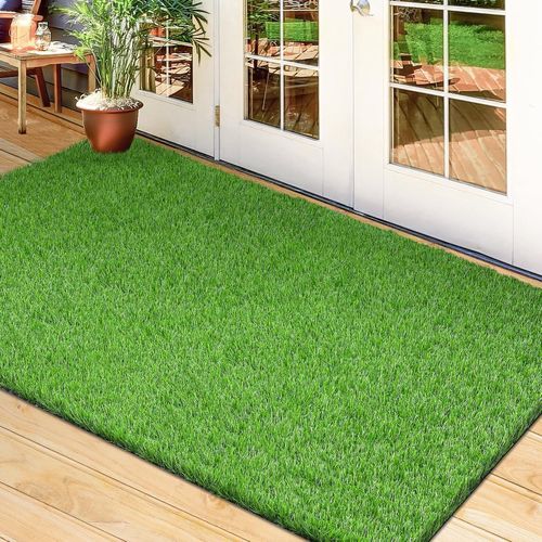 Tapis De Gazon Artificiel Réaliste,Intérieur/Extérieur,Parfait Pour Racloir L'entrée De La Maison,Terrasse,Pelouse,Chien,Pelouse,Jardin - 0,9 X 1,5 M