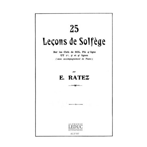 Marcel Dupré : 25 Lecons De Solfege En 5 Cles - Recueil 9790046275579 Al27557