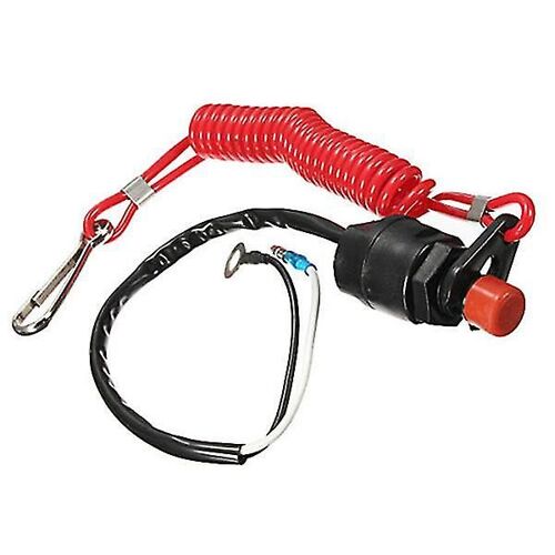 Interrupteur D'arrêt D'urgence De Moteur De Bateau Compatible Yamaha / Tohatsu Interrupteur D'arrêt D'arrêt Extérieur Interrupteur De Coupure + Qwl