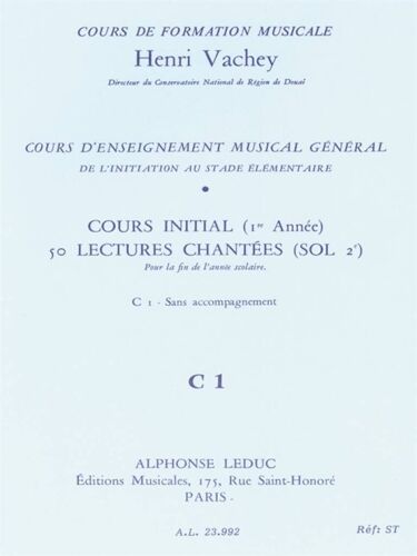 Henri Vachey : 50 Singing Exercises - Recueil Tous Les Instruments 9790046239922 Al23992