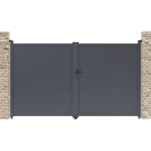Portail Aluminium "Marc" - 299.5 X 180.9 Cm - Gris