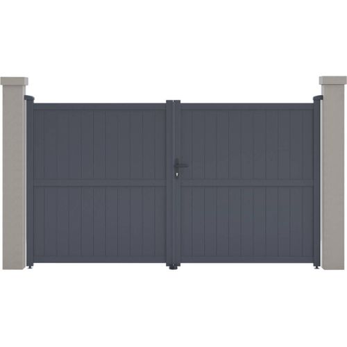 Portail Aluminium Maurice - 299.5 X 155.9 Cm - Gris