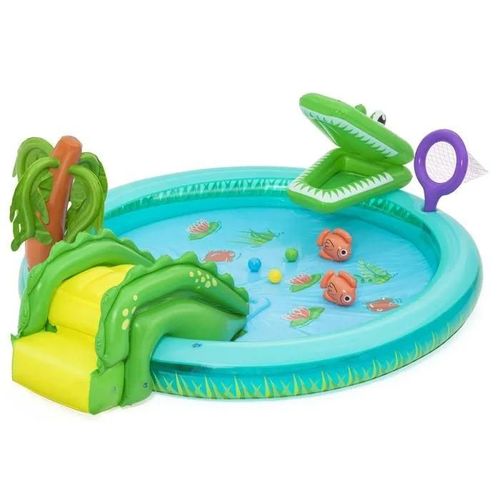 Aire De Jeux Et Piscine Gonflable Pour Enfants Bestway® Crocodile Cove¿ 2,24 M X 1,81 M X 72 Cm