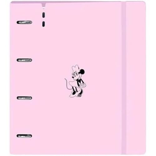 Classeur - Safta - Minnie Mouse Naive - 4 Anneaux De 35 Mm - 100 Feuilles A4 - Idéal Pour Enfants