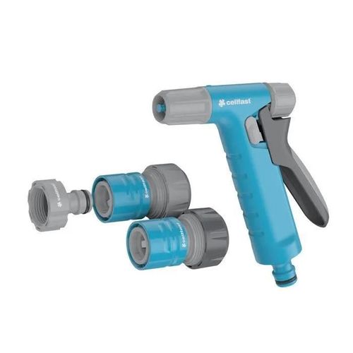 Kit d'arrosage Cellfast, arroseur, arrêt et trop-plein Raccord rapide 3/4'', connexion filetée femelle, Hydron Ideal