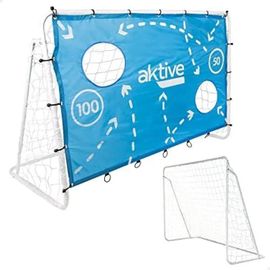Aktive 49043 - But De Football Pour Enfants Avec Toile D'entraînement, Cages De Football Pour Jardin 182 X 91 X 122 Cm,