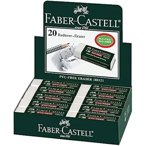 Gommes À Effacer - Faber-Castell - 7081 N - Boîte De 20 - Élimine Graphite Et Couleur
