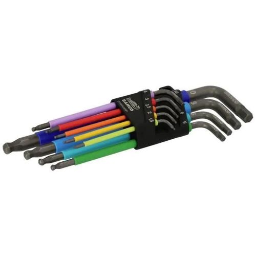 Jeu de clés mâles coudées - Bahco - C1997LM-9P - 9 pièces - Acier trempé - 6 pans