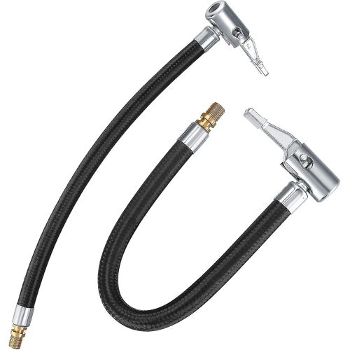 2 Pezzi Tire Inflator Pump Tuy, 35 Valve Inflator Tube Bike Pump Tuse, Car Tire Valve Adapter, Car Tire Valve Air Rubber Tuyau