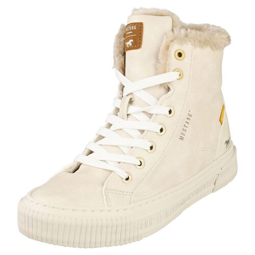Mustang Side Zip Sneaker Baskets Mode Ivoire
