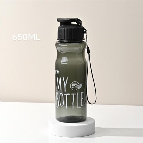 Bouteille D'eau En Plastique Transparente De Grande Capacité, Bouilloire De Sport, Tasse D'eau Froide, Portable, Extérieur, Vente En Gros, Cadeau, 650ml