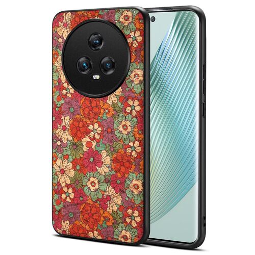 Coque de téléphone portable Pour Honor Magic5 Four Seasons Floral Slim-Fit Back Cover - Été / Rouge