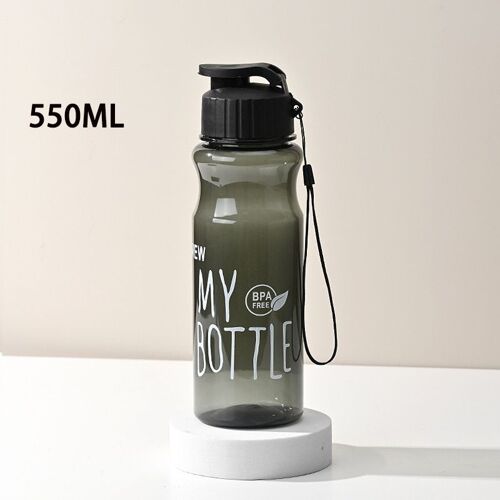 550ml - Bklack - Bouteille D'eau En Plastique Pour Boire, Tasse À Thé Portable, Tasse À Café De Sport, Outils De Cuisine, Bouteille D'eau Transparente Pour Enfants