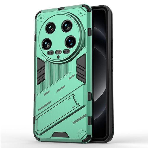 Pour Xiaomi 14 Ultra Case PC + TPU Housse de protection de téléphone à double couche Béquille intégrée - Vert