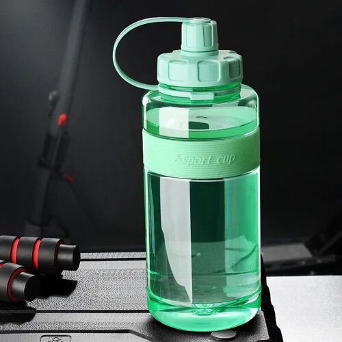 2000ml - Vert - Bouteille D'eau Grande Capacité Avec Paille,Grande Capacité, École, Salle De Sport, Sports, Boisson, Hi Fitness