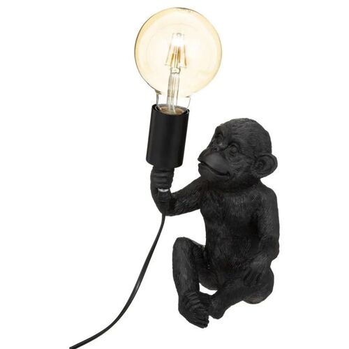 Lampe À Poser Design "Singe" 24cm Noir