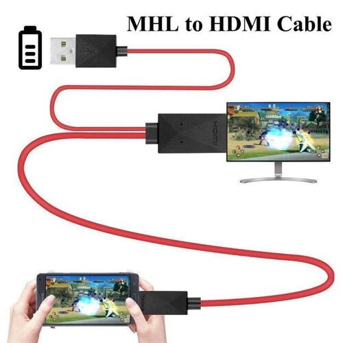 Adaptateur Micro USB vers HDMI, câble TV HD 1080P pour Samsung S3 S4 S5