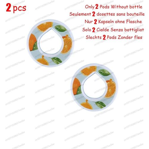 Pods Orange (2pcs) - Boisson De Bouteille D'eau En Plastique Tritan, Odeur De Dosettes De Saveur Défectueuse, Boisson Aérée Rencontre La Saveur Des Fruits