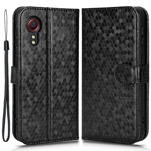 Pour Samsung Galaxy Xcover 5 Coque De Téléphone À Motif De Pois Imprimé Couvercle De Fermoir Magnétique Avec Porte-Monnaie