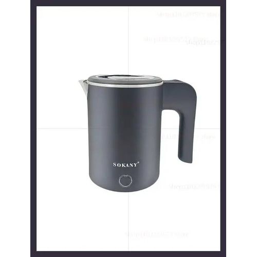 Bouilloire électrique Portable en acier inoxydable de 500ML,pour thé,café,chaudière à eau,utilisation en voyage,chauffe-eau intelligent pour la maison,théière électrique--Black