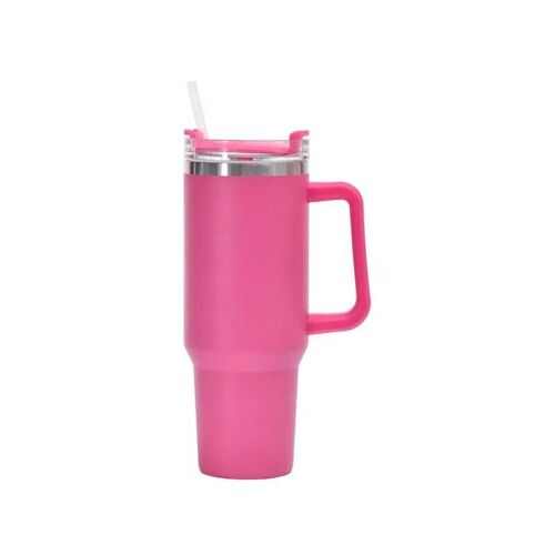 1200ml - Bouteille D'eau Thermique En Acier Inoxydable Avec Poignée, Gobelet En Paille À Café, Verres, Tasse De Voyage En Voiture, Bouteille Thermos, 40 Oz