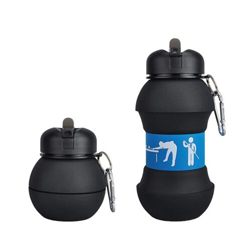 Bouteille De Billard - Tasse À Eau Pliante En Silicone En Forme De Balle De Sport Créative, Bouteille D'eau Pliable, Tasse À Boire Pour Enfants