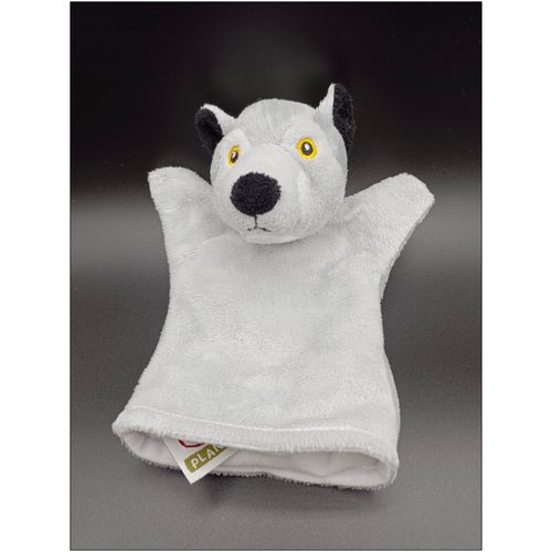 Doudou Marionnette Loup Gris - Nature Planet - Env. 21 Cm