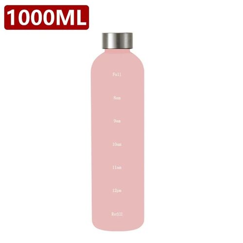 1000ml - Noir - Bouteille D'eau Givrée De 1 L Avec Marqueur De Temps, Pour Fitness, Sport, Voyage En Plein Air, Portable, Anti-Éclaboussures, Boisson Fraîche D'été