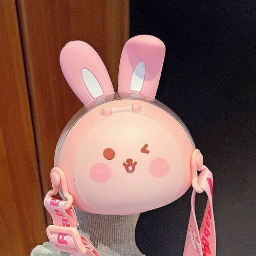 750ml - Rose - Bouilloire Ours Mignon De 750ml, Grande Capacité, Tasse À Boire En Plastique, Kawaii, Pour Enfants, Pour L'école