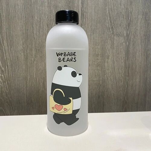 Coup De Broussailles - Bouteille D'eau De Dessin Animé Krasnobear, Tasse D'eau Hi Avec Ou Sans Paille, Transparente, Mignonne, Verres Conviviale Rés, Anti-Fuite, 1l